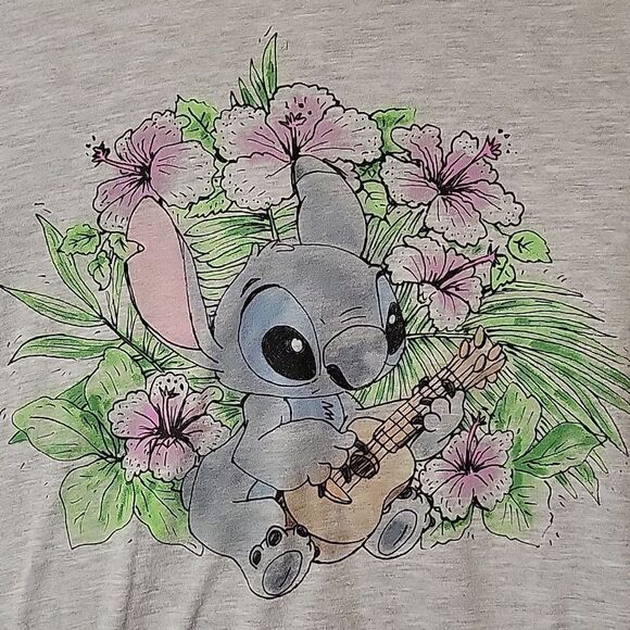 Disney Tops - Disney Stitch t-shirt gray Size Small